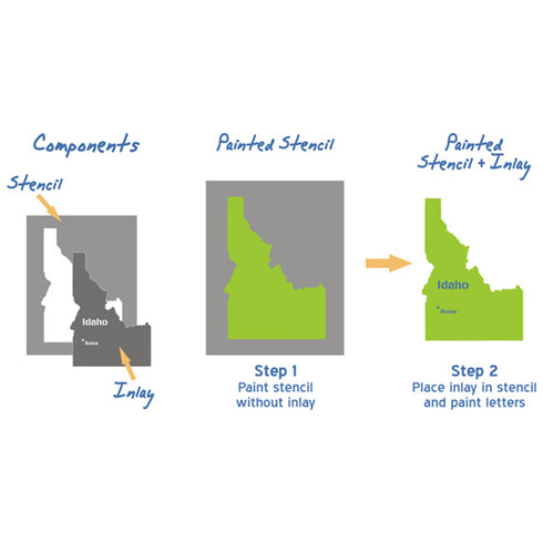 Idaho State Map Stencil