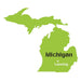 Michigan State Map Stencil