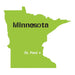 Minnesota State Map Stencil