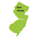 New Jersey State Map Stencil