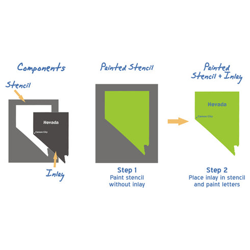 Nevada State Map Stencil