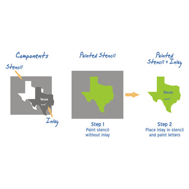 Texas State Map Stencil Project