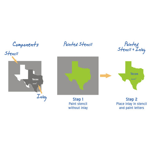 Texas State Map Stencil Project