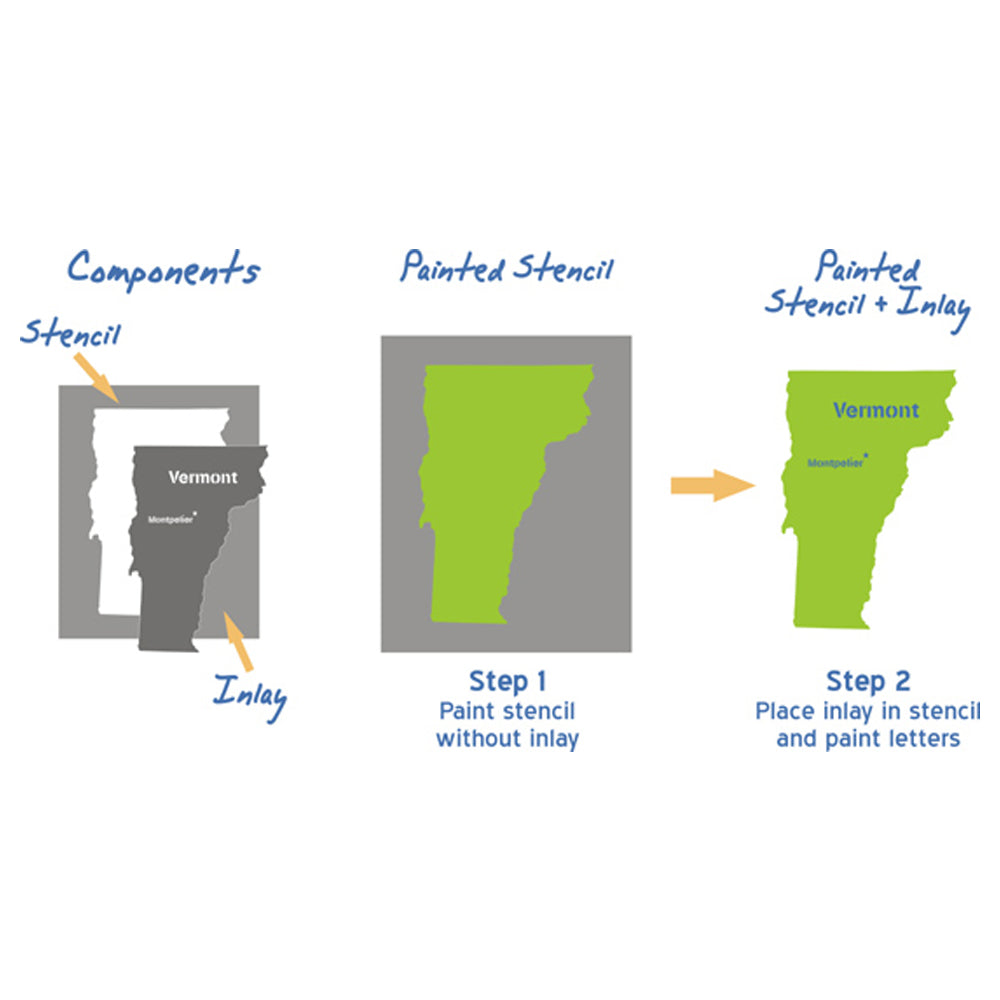Vermont State Map Stencil | Perfect for Vermont-Themed Crafts – Stencil Ease
