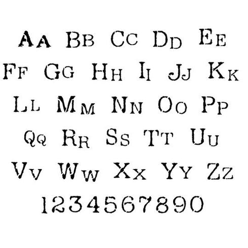 Old Newsprint Letter and Number Stencil Sets
