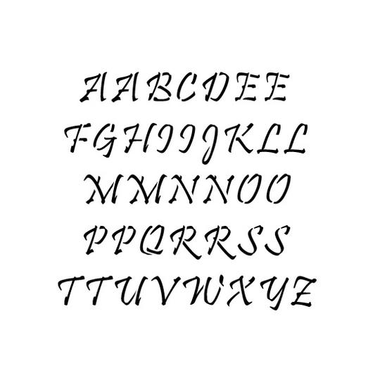 Pristina Letter and Number Stencil Sets