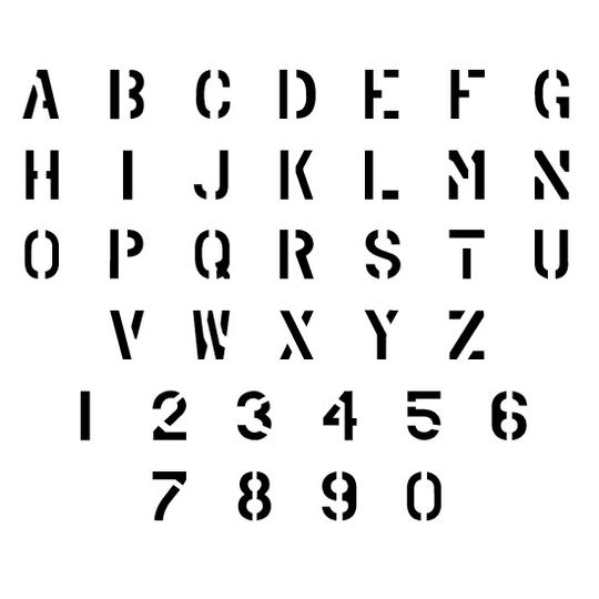 Stencils Alphabet Stencils Military Lettering Stencils