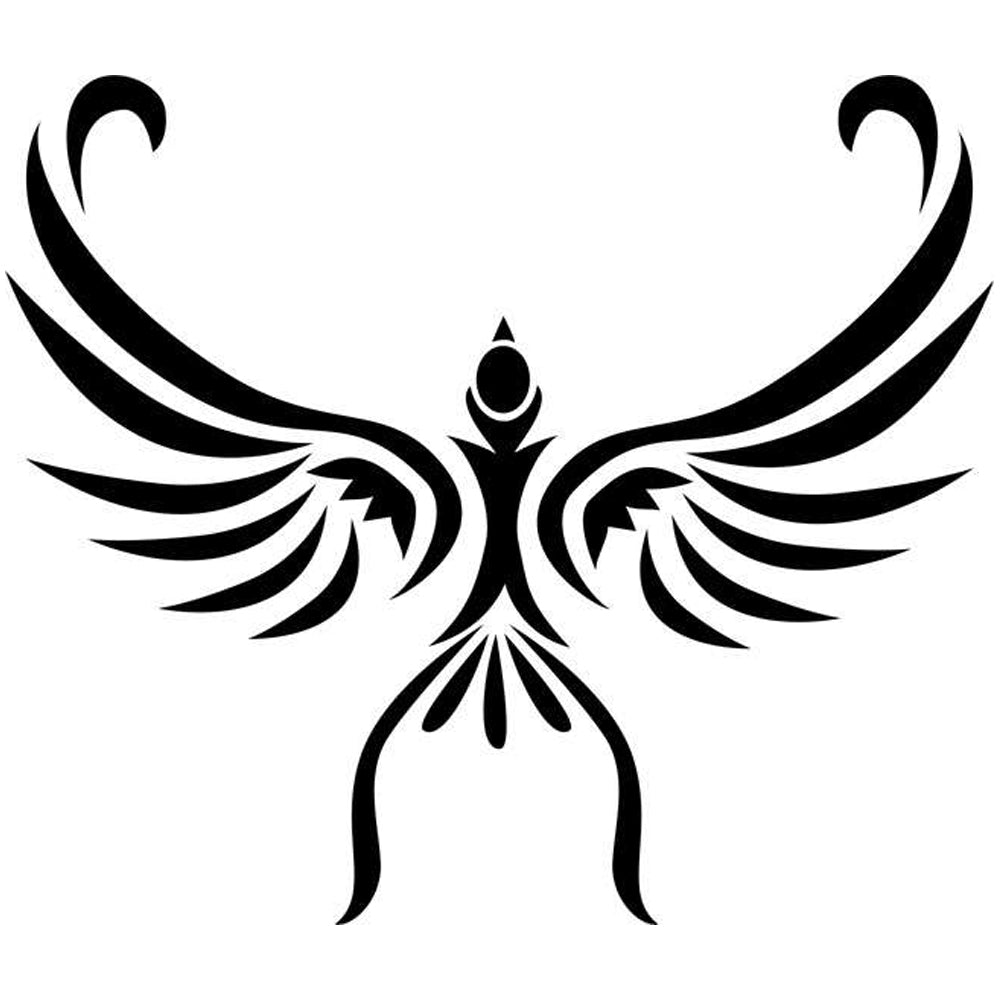 Soaring Bird Tribal Tattoo Stencil BASIC Stencils Collection Soaring Bird Tribal Tattoo Stencil BASIC Stencils Collection
