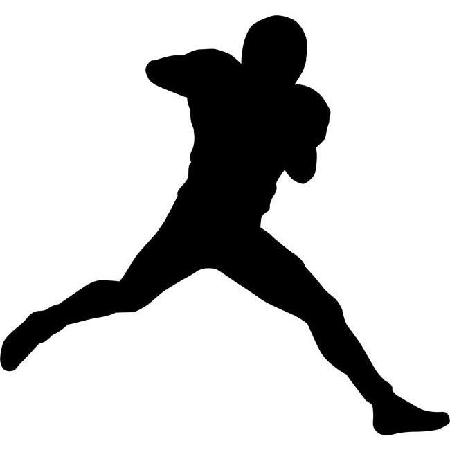 football player silhouette stencil 02
