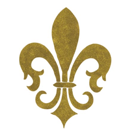 English Fleur de Lis Accent Stencil