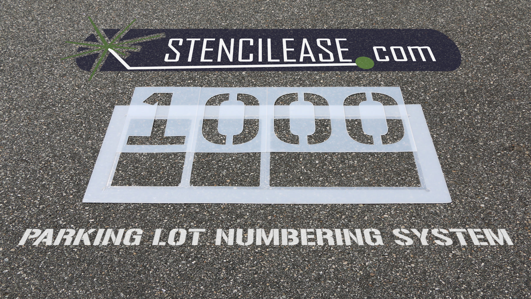 Stencil Ease Parking Lot Numbering System | How to Stencil Parking Lot Numbers