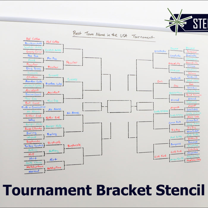 Tournament Bracket Stencil by Stencil Ease