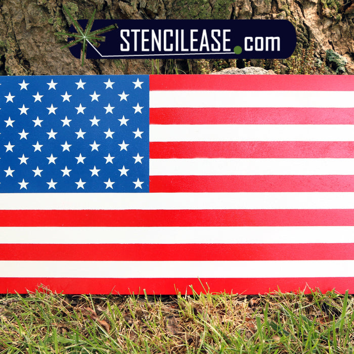 Spray Paint an American Flag Stencil onto Wood