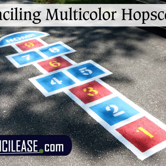 How to Stencil a Multicolor Hopscotch Game