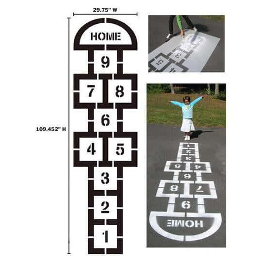 Hopscotch Stencils for Fun and Engaging Playtime Stencil Ease
