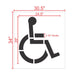 Handicap Parking Lot Stencil 28" Measurements