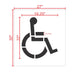 Handicap Parking Lot Stencil 22" Measurements