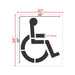 30 inch Handicap Parking Symbol Stencil Measurements