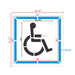 Handicap Parking Stencil 2 Part 42" Measurements