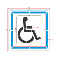 2 Part Handicap Parking Stencil: Durable &amp; Customizable – Stencil Ease