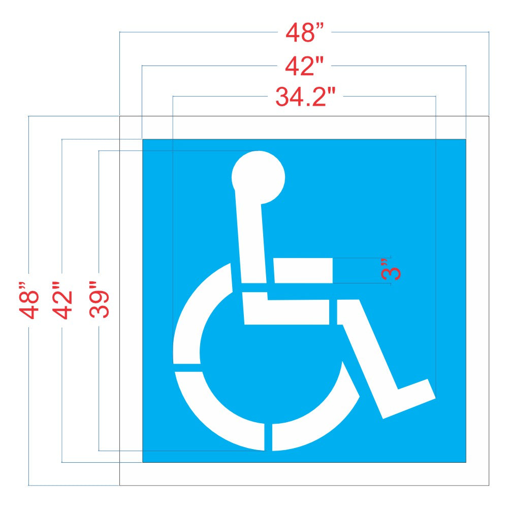 Handicap Sign Frame Handicap Parking Stencil | ADA Frame | Stencil Ease