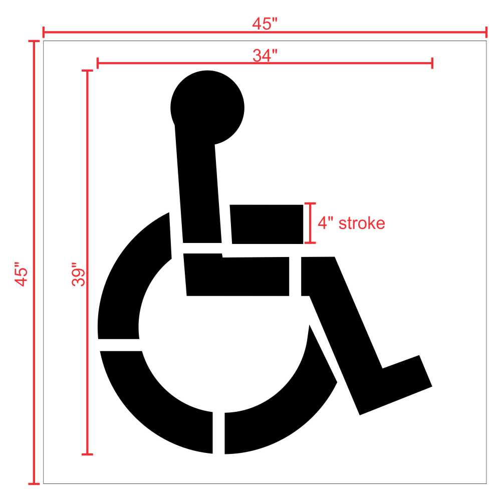 39 inch Handicap Parking Symbol Stencil