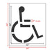 48 inch Handicap Parking Symbol Stencil 3 Stroke Measurements