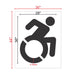Handicap Accessible Stencil for Parking Lots 36" Measurements