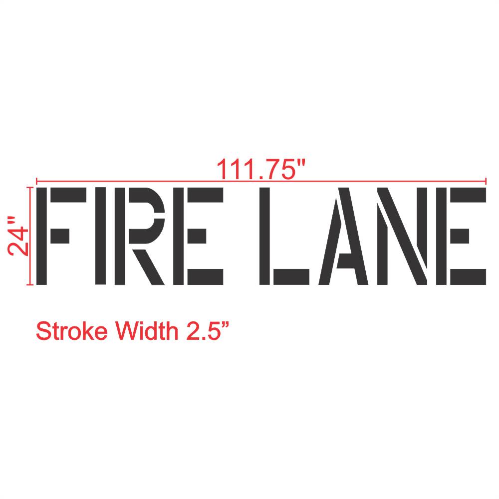 Curb N Sign Reusable Fire Lane Stencil - 4 Inch Premium No Parking Flexible  Stencil for Customizing Curbs or Parking Lots - Multisurface No Parking
