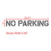 No Parking Stencil 3" Measurements
