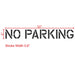 No Parking Stencil 4" Measurements