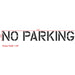 No Parking Stencil 10" measurements