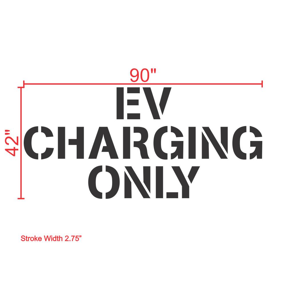 EV Charging Only Stencil 1 Measurements