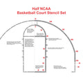 NCAA Basketball Court Stencil | 1/2 Stencil | Super Saver