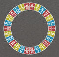 Alphabet & Number Game RIng Playground Stencil