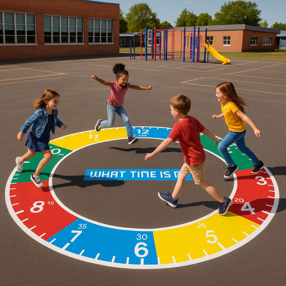 Analogue Clock Playground Stencil