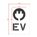 Electric Vehicle Charging Station EV with Plug Stencil 24" Measurements