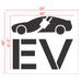 Electric Vehicle Charging Station EV Car with Plug Stencil 48" Measurements