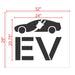 Electric Vehicle Charging Station EV Car with Plug Stencil 24" Measurements