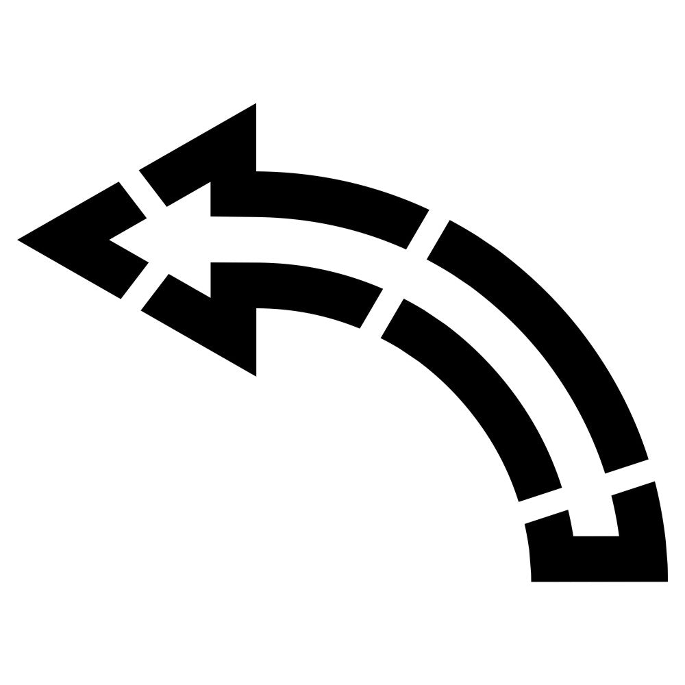Walmart 57 Inch Turn Arrow Stencil | Precise Roadway Markings