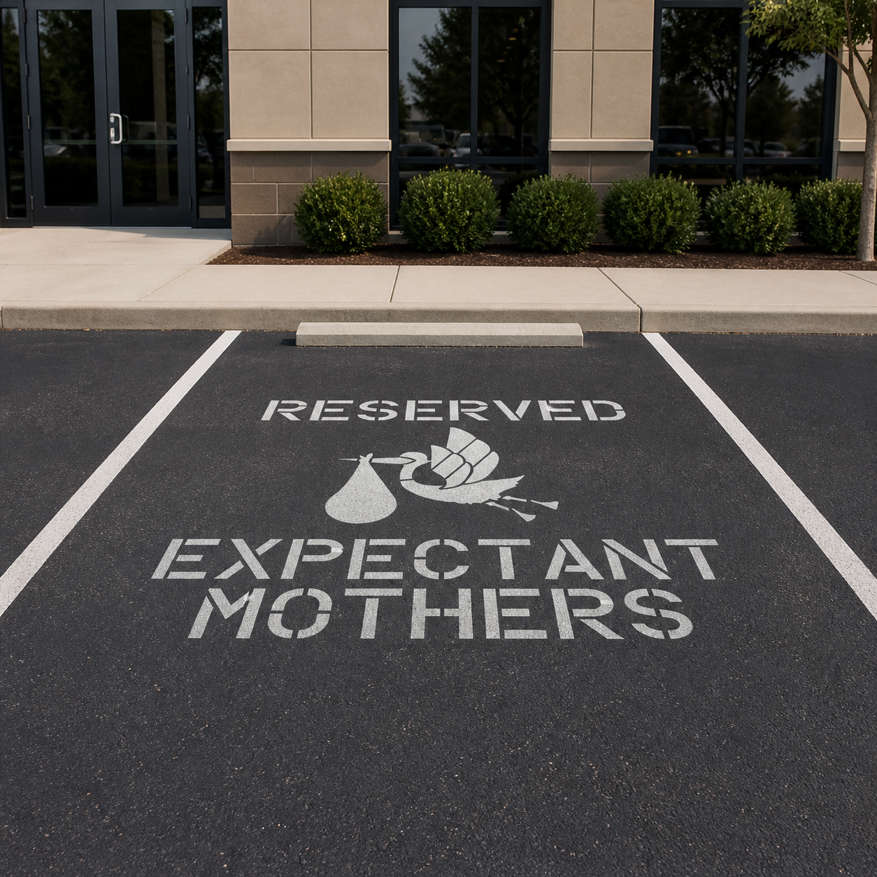 Expectant Mother Parking Sign Stencil