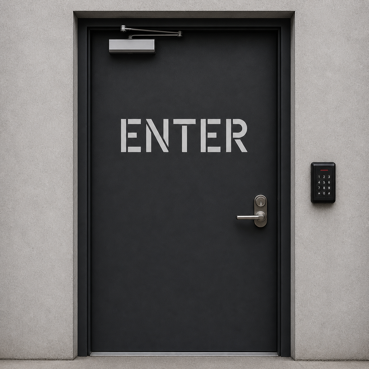 Enter Sign Stencil