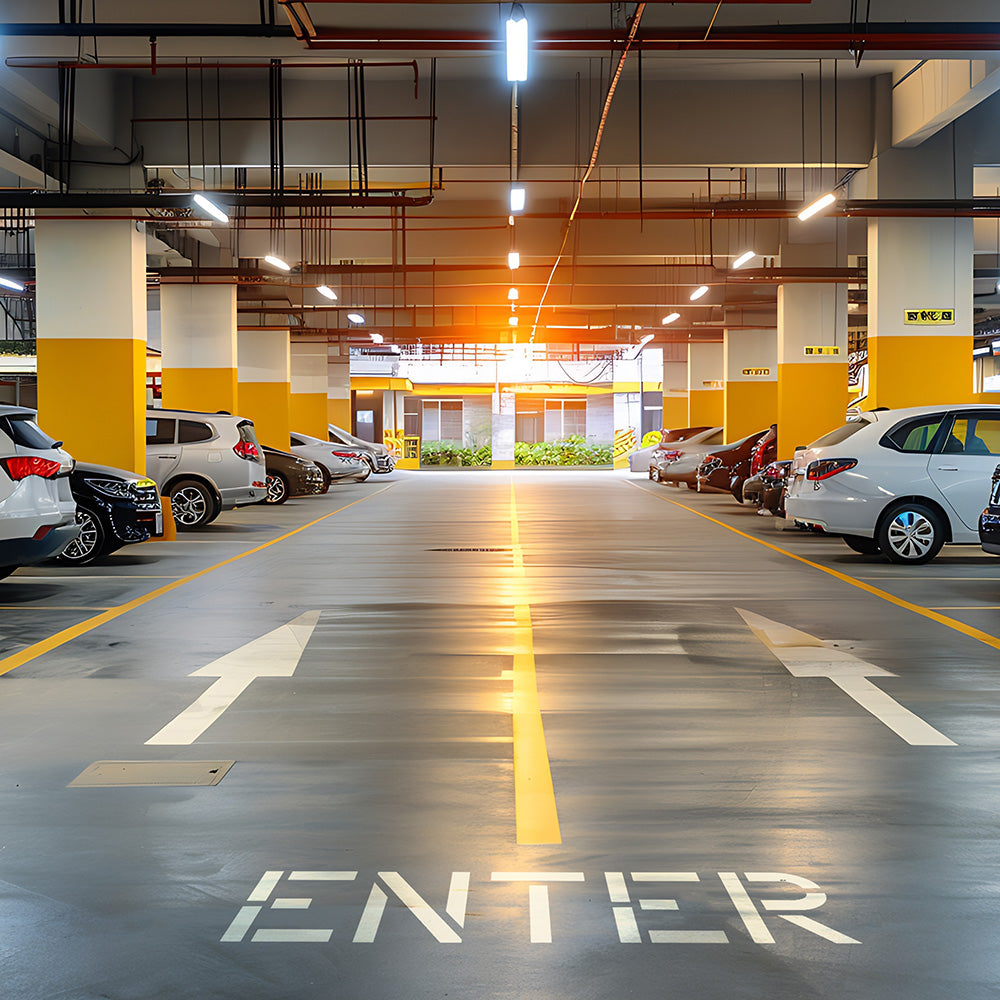 Parking Garage Enter Stencil