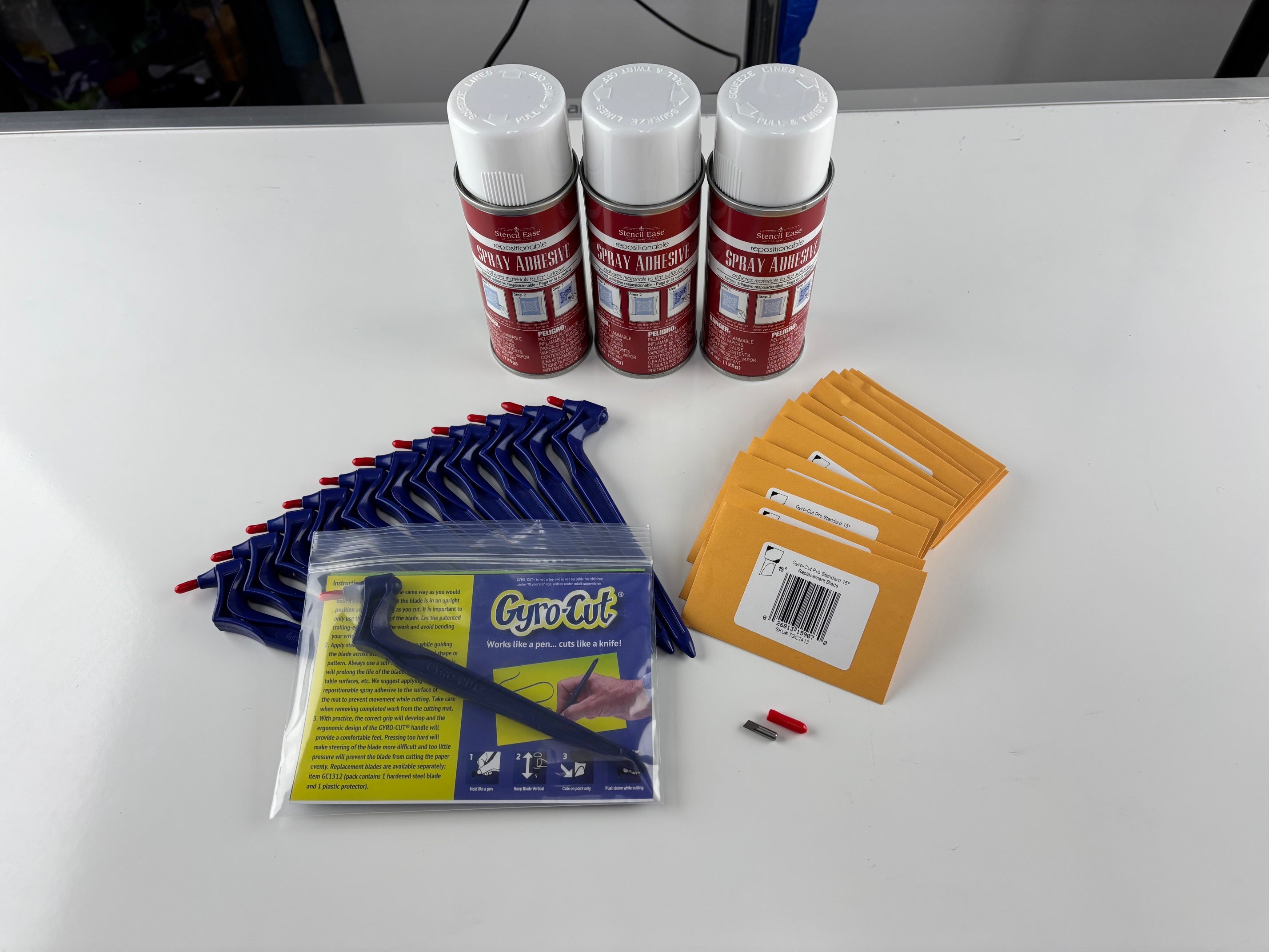 Gyro-Cut Elementary Art Classroom Pack – 12 Student Tools, Blades & Adhesive