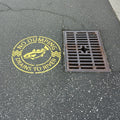 Circular Drains to River Storm Drain Stencil