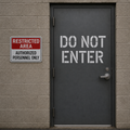Do Not Enter Stencil