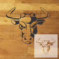 Bull Head Mascot Stencil
