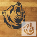 Roaring Bear Mascot Stencil