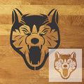 Wolves Mascot Athletic Stencil