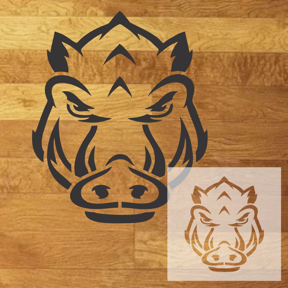 Hog Design Hogs Mascot Athletic Stencil: Mascot Stencil for Fields and Walls ...